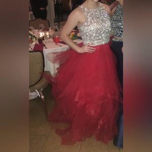 Red and Sparkley Prom Dress